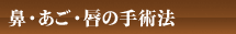 鼻・あご・唇の手術法